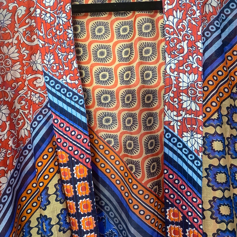 One Hundred Stars Multicolor Bohemian Print Women's Top - Picture 2 of 3